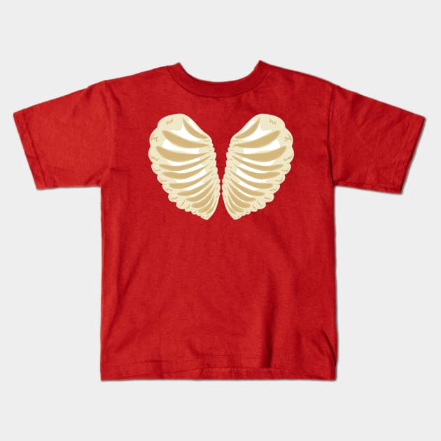 Heart Shaped Rib Cage Kids T-Shirt by AnnArtshock